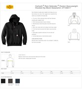 Carhartt ® Rain Defender ® Paxton Heavyweight Hooded Zip Mock Sweatshirt BL1089 View 2