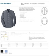 Port Authority Port Authority® Tall SuperPro™ Oxford Shirt BL1080 View 2