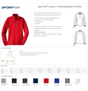 Sport-Tek Ladies 1/4-Zip Sweatshirt BL1229 View 2