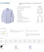 Port Authority SuperPro Oxford Stripe Shirt BL1214 View 2