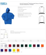 Port & Company® Tall Essential Fleece Pullover Hooded Sweatshirt BL1298 View 2