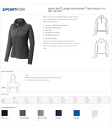 Sport-Tek Sport-Tek Ladies Sport-Wick ® Flex Fleece 1/4-Zip BL1308 View 2