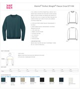 District Perfect Weight Fleece Crew BL1338 View 2