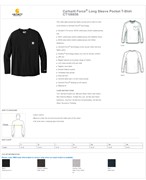 Carhartt Force Long Sleeve Pocket T-Shirt BL1340 View 2