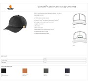 Carhartt Carhartt® Cotton Canvas Cap BL1105 View 3