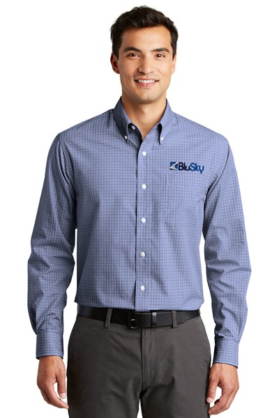 Port Authority Plaid Pattern Easy Care Shirt