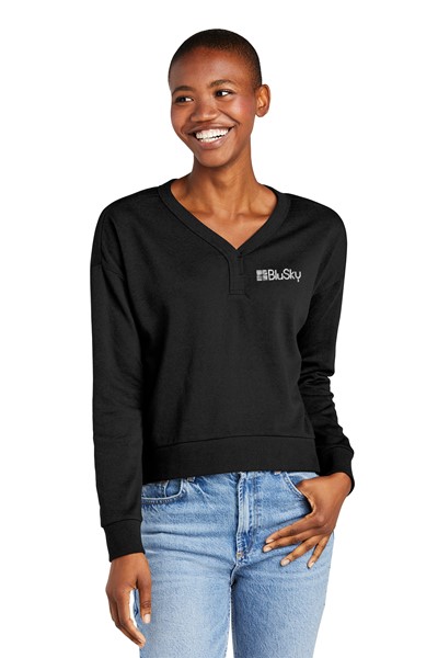 District® Women's Perfect Tri® Fleece V-Neck Sweatshirt BL1285